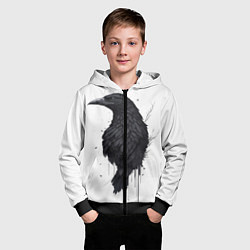 Толстовка на молнии детская Черный странник, цвет: 3D-черный — фото 2