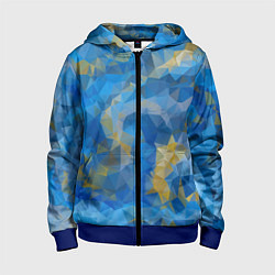 Толстовка на молнии детская Blue style, цвет: 3D-синий