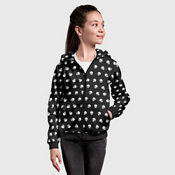 Толстовка на молнии детская Инопланетянин, цвет: 3D-черный — фото 2