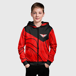 Толстовка на молнии детская Форма Heroic, цвет: 3D-черный — фото 2