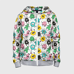 Детская толстовка на молнии Весёлые монстры