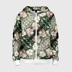 Детская толстовка на молнии Нежные розовые цветочки