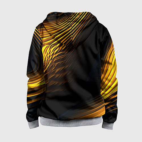 Детская толстовка на молнии Black yellow cyberpunk phantom liberty / 3D-Меланж – фото 2