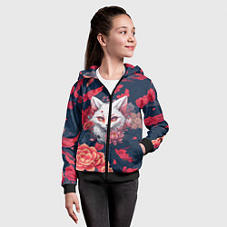 Толстовка на молнии детская Братец лис, цвет: 3D-черный — фото 2