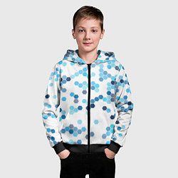 Толстовка на молнии детская Mood blue, цвет: 3D-черный — фото 2