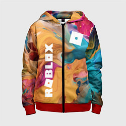 Детская толстовка на молнии Roblox Logo Color