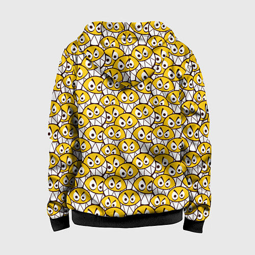 Детская толстовка на молнии Злые cмайлы / 3D-Черный – фото 2