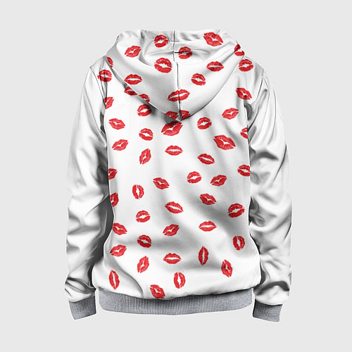 Детская толстовка на молнии Kiss / 3D-Меланж – фото 2