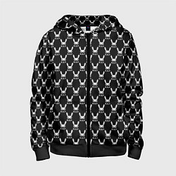 Детская толстовка на молнии BAP white pattern