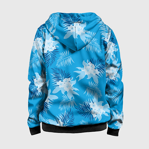 Детская толстовка на молнии Цветочный паттерн - GTA vice city / 3D-Черный – фото 2