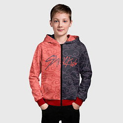 Толстовка на молнии детская Strey Kids x Anime, цвет: 3D-красный — фото 2