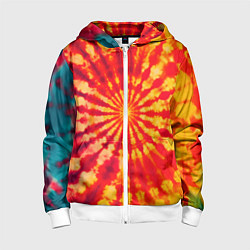 Детская толстовка на молнии Тай дай солнце