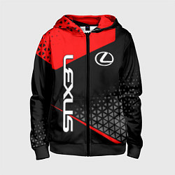 Толстовка на молнии детская Lexus - red sportwear, цвет: 3D-черный