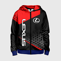 Толстовка на молнии детская Lexus - red sportwear, цвет: 3D-синий