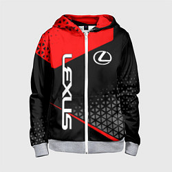 Толстовка на молнии детская Lexus - red sportwear, цвет: 3D-меланж