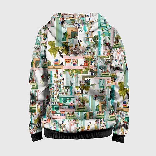 Детская толстовка на молнии NFTcity / 3D-Черный – фото 2