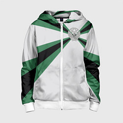 Толстовка на молнии детская Железнодорожные войска, цвет: 3D-белый