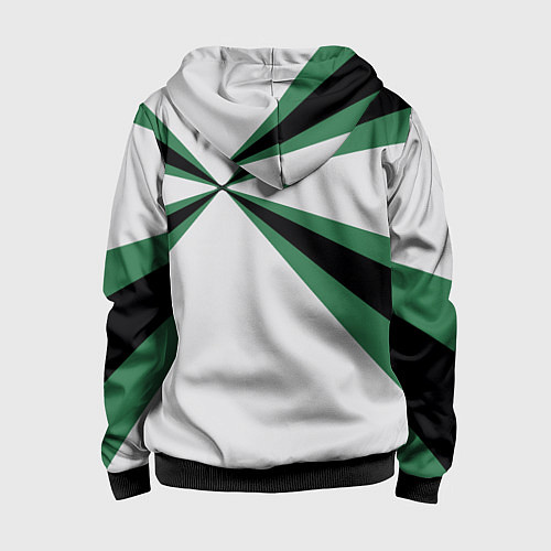 Детская толстовка на молнии Железнодорожные войска / 3D-Черный – фото 2