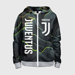 Детская толстовка на молнии Juventus dark green logo