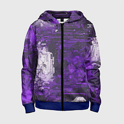 Детская толстовка на молнии Киберпанк заражение фиолетовое
