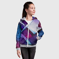 Толстовка на молнии детская Геометрическая абстракция - нейросеть, цвет: 3D-меланж — фото 2
