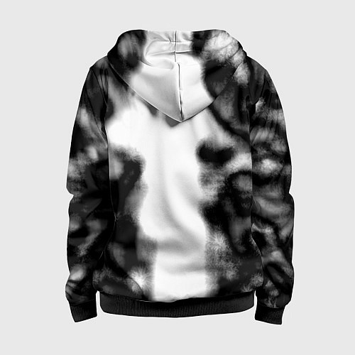 Детская толстовка на молнии Скандинавский узор душа / 3D-Черный – фото 2