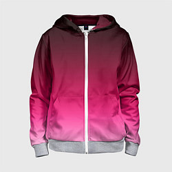 Детская толстовка на молнии Розово-малиновый градиент