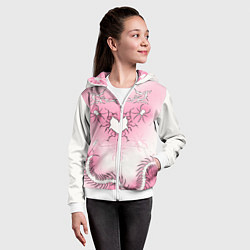 Толстовка на молнии детская Сердце сколопендры, цвет: 3D-белый — фото 2