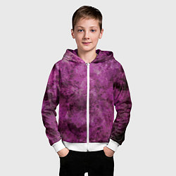 Толстовка на молнии детская Абстракция - гранат умбалит, цвет: 3D-белый — фото 2