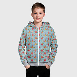 Толстовка на молнии детская Новогодние медвежата с подарками, цвет: 3D-меланж — фото 2