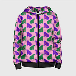 Детская толстовка на молнии Животные капибары