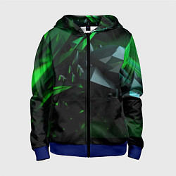 Детская толстовка на молнии Гармония зеленого хаоса