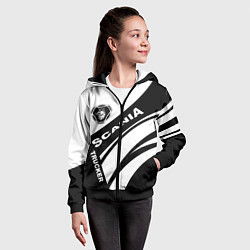 Толстовка на молнии детская Scania дальнобойщик, цвет: 3D-черный — фото 2