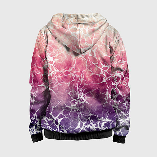 Детская толстовка на молнии Абстракция - паутинка на сине-красном фоне / 3D-Черный – фото 2