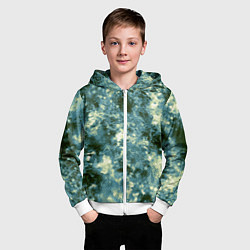 Толстовка на молнии детская Абстракция - ocean in grunge style, цвет: 3D-белый — фото 2