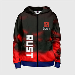 Толстовка на молнии детская Rust the game colors, цвет: 3D-синий