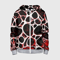 Детская толстовка на молнии Красная морская волна