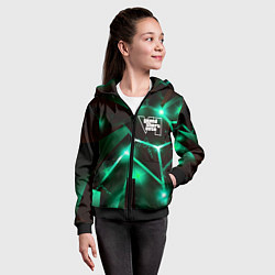 Толстовка на молнии детская GTA6 разлом плит, цвет: 3D-черный — фото 2