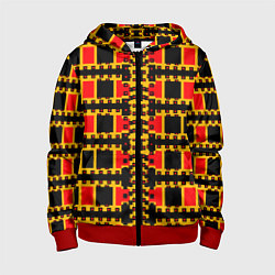 Детская толстовка на молнии Королевские квадраты