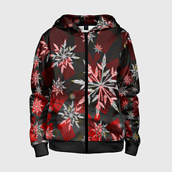 Детская толстовка на молнии Рождественские снежинки