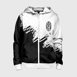 Детская толстовка на молнии Juventus black sport texture