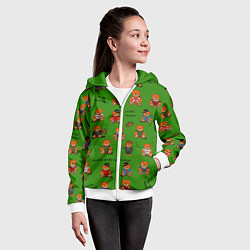 Толстовка на молнии детская Мишки персонажи из слово пацана, цвет: 3D-белый — фото 2