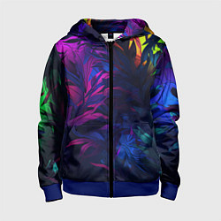 Детская толстовка на молнии Абстрактный камуфляж в кислотных абстрактных пятна