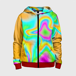 Толстовка на молнии детская Цветная карта теплоты, цвет: 3D-красный