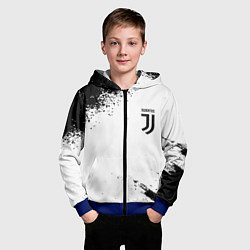 Толстовка на молнии детская Juventus sport color black, цвет: 3D-синий — фото 2