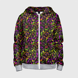 Детская толстовка на молнии Color bright pattern