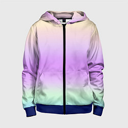 Детская толстовка на молнии Голографический яркий градиент