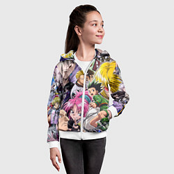 Толстовка на молнии детская Hunter Hunter anime color, цвет: 3D-белый — фото 2