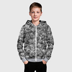 Толстовка на молнии детская Кудрявая шерсть баранов, цвет: 3D-меланж — фото 2