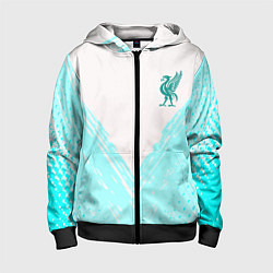 Детская толстовка на молнии Liverpool logo texture fc